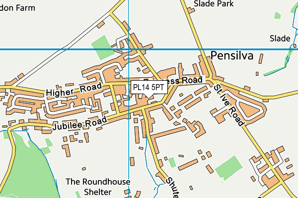 PL14 5PT map - OS VectorMap District (Ordnance Survey)