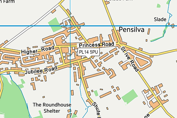 PL14 5PU map - OS VectorMap District (Ordnance Survey)