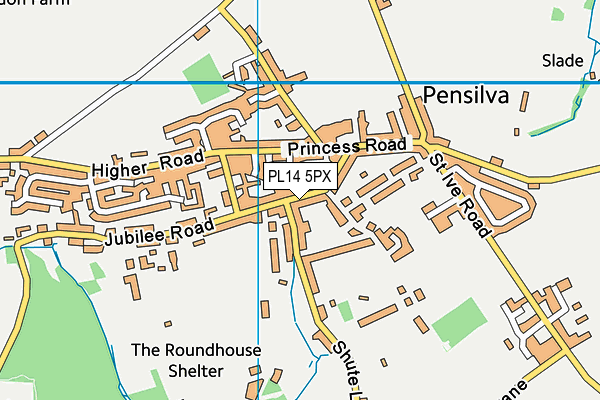 PL14 5PX map - OS VectorMap District (Ordnance Survey)