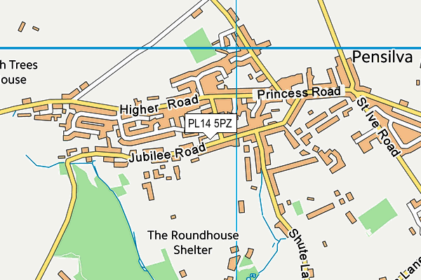 PL14 5PZ map - OS VectorMap District (Ordnance Survey)