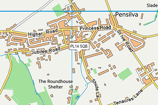 PL14 5QB map - OS VectorMap District (Ordnance Survey)