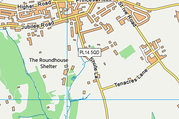 PL14 5QD map - OS VectorMap District (Ordnance Survey)