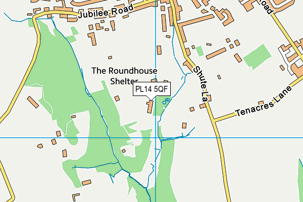 PL14 5QF map - OS VectorMap District (Ordnance Survey)