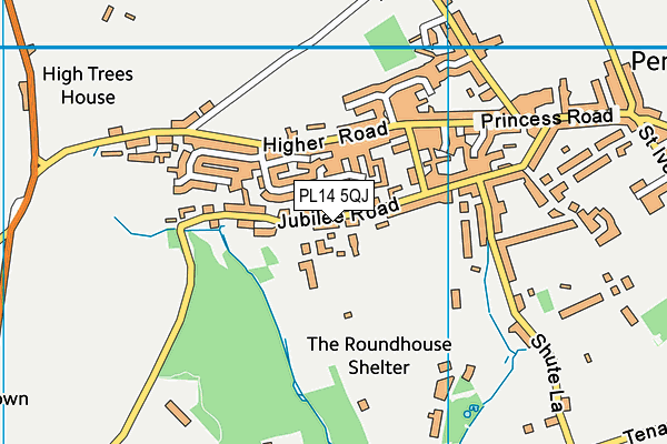 PL14 5QJ map - OS VectorMap District (Ordnance Survey)