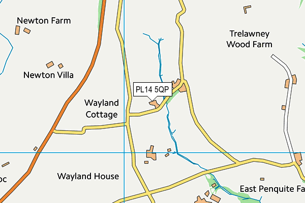 PL14 5QP map - OS VectorMap District (Ordnance Survey)