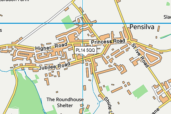 PL14 5QQ map - OS VectorMap District (Ordnance Survey)