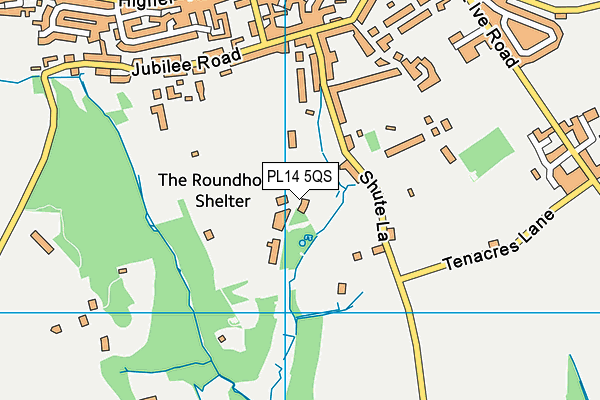 PL14 5QS map - OS VectorMap District (Ordnance Survey)