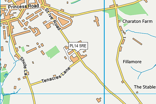 PL14 5RE map - OS VectorMap District (Ordnance Survey)