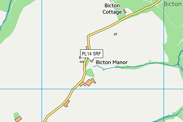 PL14 5RF map - OS VectorMap District (Ordnance Survey)