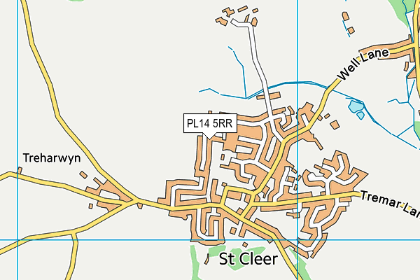 PL14 5RR map - OS VectorMap District (Ordnance Survey)