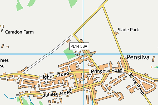 PL14 5SA map - OS VectorMap District (Ordnance Survey)