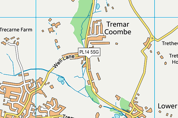 PL14 5SG map - OS VectorMap District (Ordnance Survey)