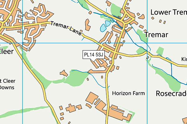 PL14 5SJ map - OS VectorMap District (Ordnance Survey)