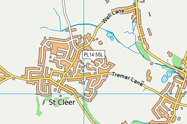 PL14 5SL map - OS VectorMap District (Ordnance Survey)