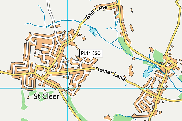 PL14 5SQ map - OS VectorMap District (Ordnance Survey)