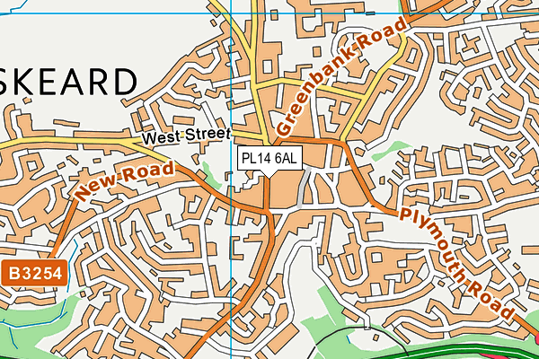 PL14 6AL map - OS VectorMap District (Ordnance Survey)