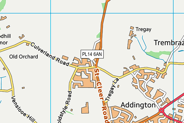 PL14 6AN map - OS VectorMap District (Ordnance Survey)