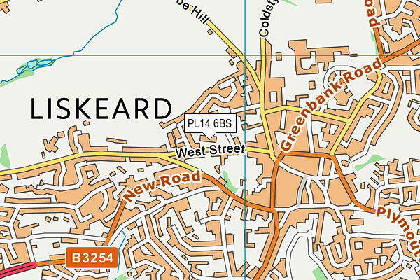 PL14 6BS map - OS VectorMap District (Ordnance Survey)