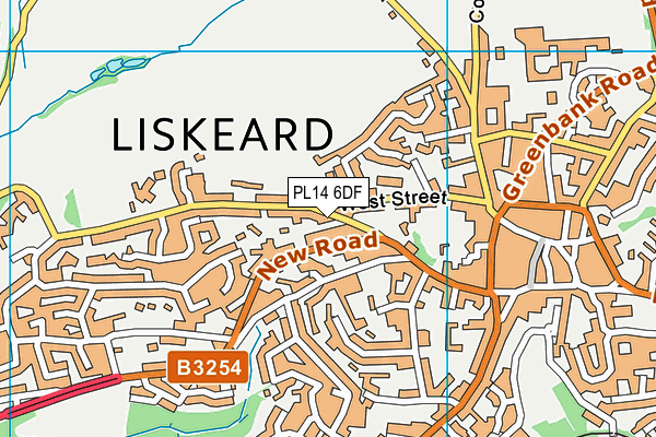 PL14 6DF map - OS VectorMap District (Ordnance Survey)