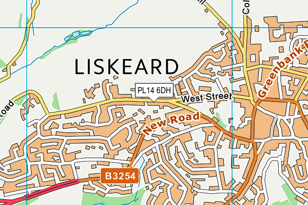 PL14 6DH map - OS VectorMap District (Ordnance Survey)