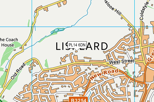 PL14 6DN map - OS VectorMap District (Ordnance Survey)