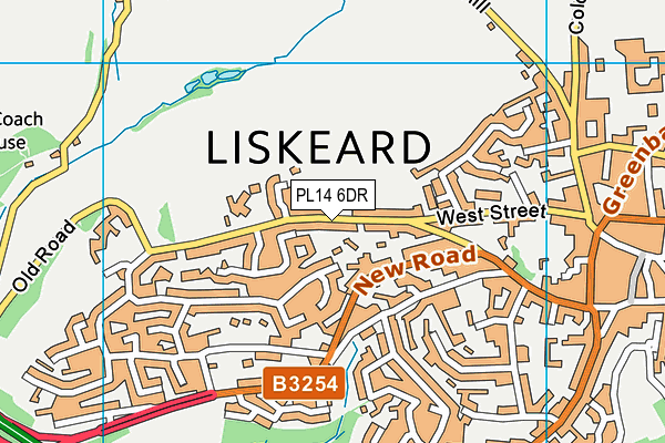 PL14 6DR map - OS VectorMap District (Ordnance Survey)