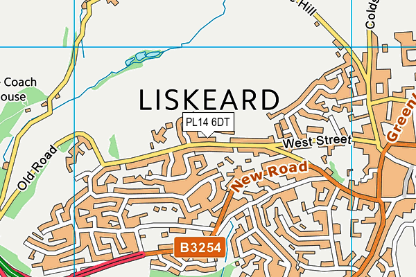 PL14 6DT map - OS VectorMap District (Ordnance Survey)