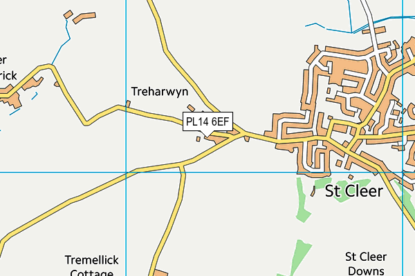 PL14 6EF map - OS VectorMap District (Ordnance Survey)