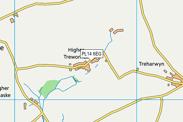 PL14 6EG map - OS VectorMap District (Ordnance Survey)