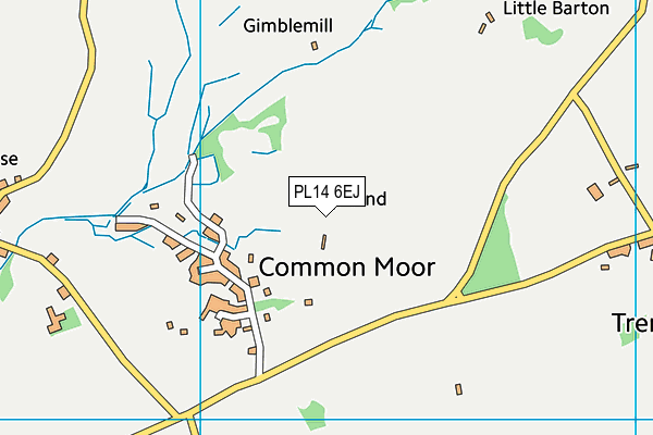 PL14 6EJ map - OS VectorMap District (Ordnance Survey)