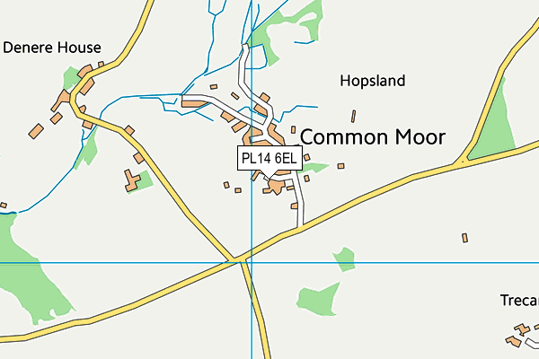 PL14 6EL map - OS VectorMap District (Ordnance Survey)