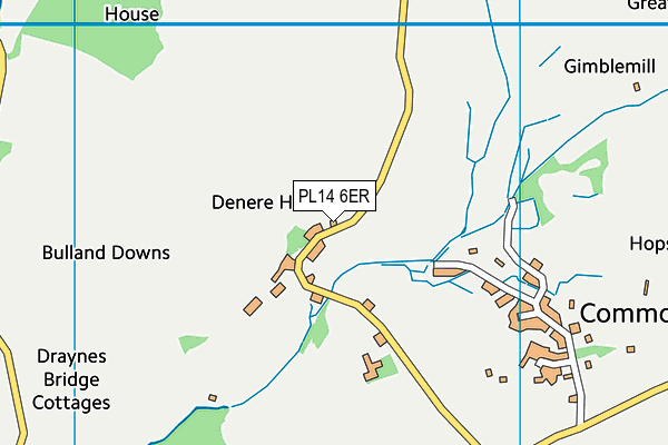 PL14 6ER map - OS VectorMap District (Ordnance Survey)