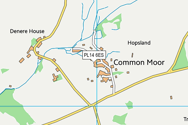 PL14 6ES map - OS VectorMap District (Ordnance Survey)