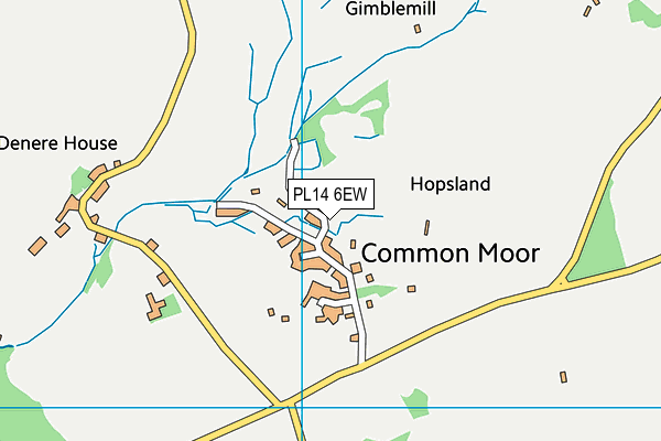 PL14 6EW map - OS VectorMap District (Ordnance Survey)