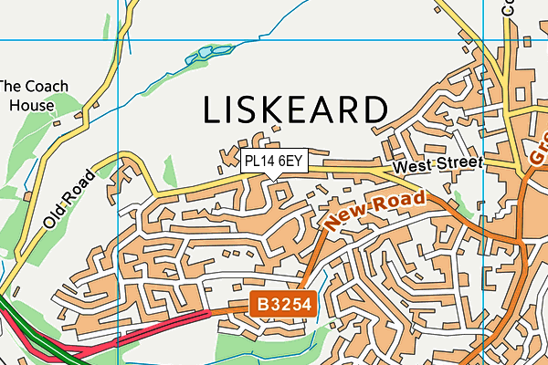 PL14 6EY map - OS VectorMap District (Ordnance Survey)