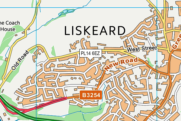 PL14 6EZ map - OS VectorMap District (Ordnance Survey)