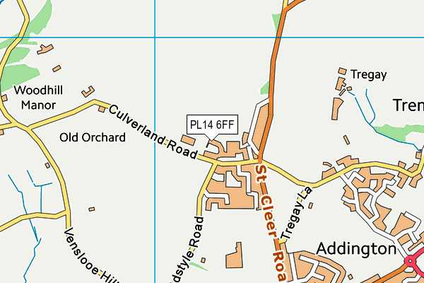 PL14 6FF map - OS VectorMap District (Ordnance Survey)