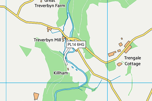 PL14 6HG map - OS VectorMap District (Ordnance Survey)