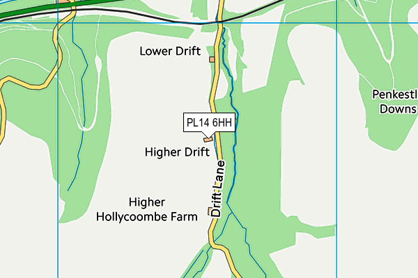PL14 6HH map - OS VectorMap District (Ordnance Survey)