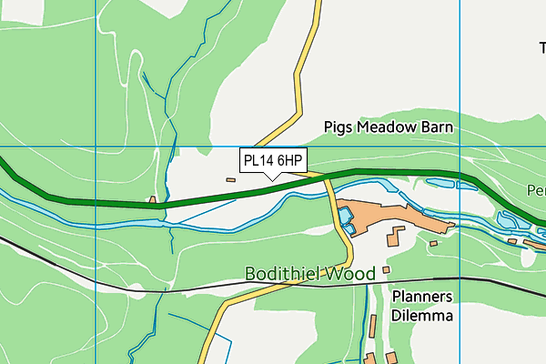 PL14 6HP map - OS VectorMap District (Ordnance Survey)