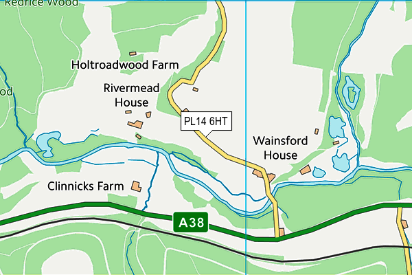 PL14 6HT map - OS VectorMap District (Ordnance Survey)