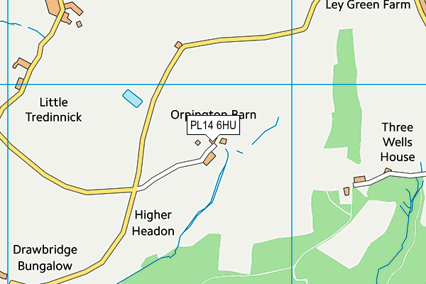 PL14 6HU map - OS VectorMap District (Ordnance Survey)