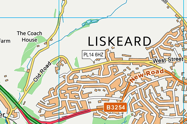 Liskeard Hillfort Primary School map (PL14 6HZ) - OS VectorMap District (Ordnance Survey)