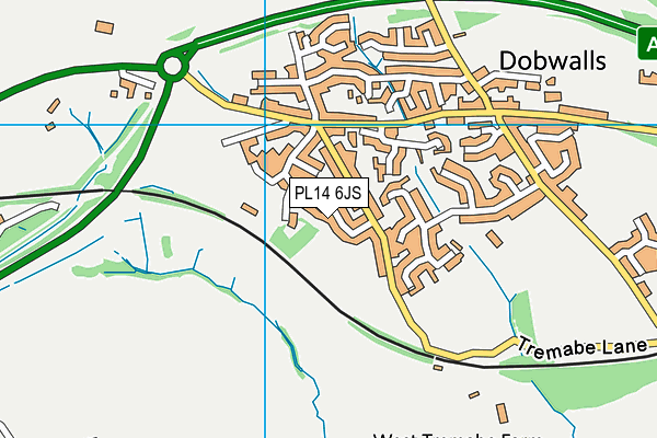 PL14 6JS map - OS VectorMap District (Ordnance Survey)