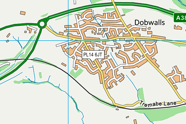 PL14 6JT map - OS VectorMap District (Ordnance Survey)