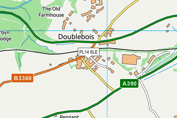 PL14 6LE map - OS VectorMap District (Ordnance Survey)