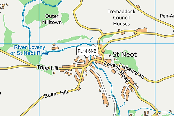 PL14 6NB map - OS VectorMap District (Ordnance Survey)