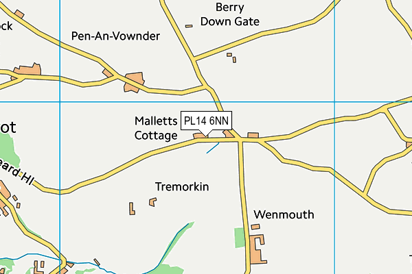 PL14 6NN map - OS VectorMap District (Ordnance Survey)