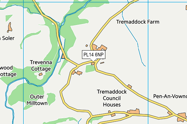 PL14 6NP map - OS VectorMap District (Ordnance Survey)