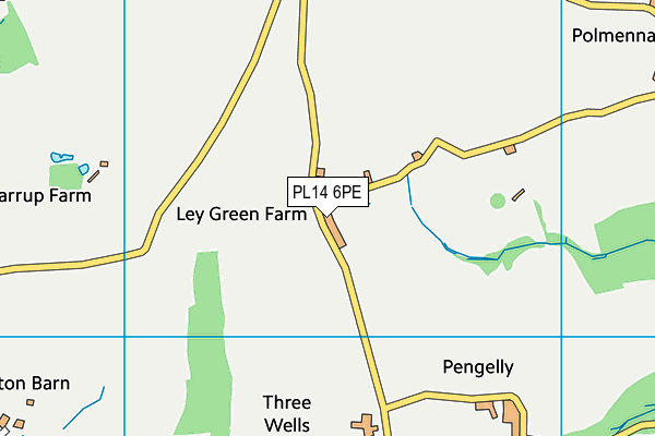 PL14 6PE map - OS VectorMap District (Ordnance Survey)